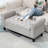 50" Storage Bench, Gray Velvet Upholstered With Rolled Arms And Wood Legs. For Bedroom, Living Room, Entryway. Hidden Storage. Comfortable Seating. 264 Lbs Static Weight Capacity. Assembly Required
