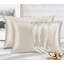 Satin Silk Pillow Cases Pack of 4 Super Soft Smooth Pillow Covers Breathable Hypoallergenic Envelope Closure-1870570191
