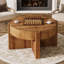 Solid Wood Pedestal Coffee Table