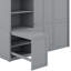 Lit superposé double avec garde-robe, bureau et tablettes-105242223