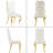 Keng Faux Leather Gold Dining Chairs