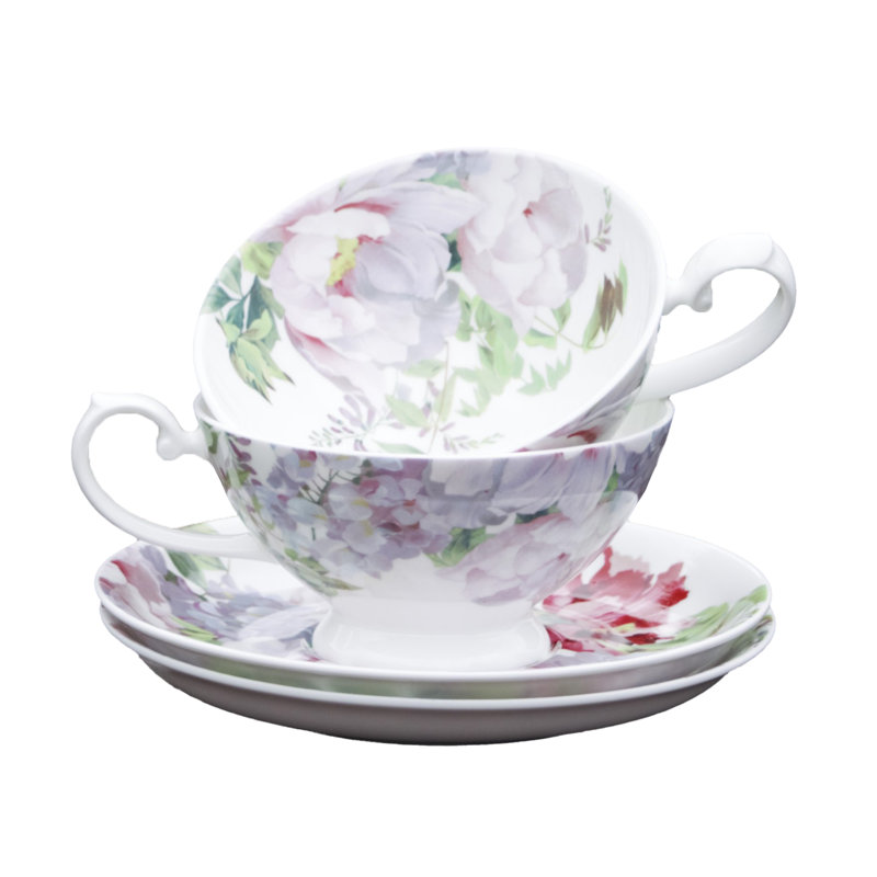 Bone China Teacup and Saucer