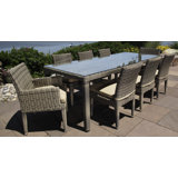 Corsica Outdoor 9 - Piece Dining Set with Cushions