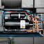 Climatiseur de véhicule récréatif, climatiseur de véhicule récréatif de 15 000 BTU, climatiseur de toit sans conduit 120 V avec refroidissement et chauffage, débit d'air à quatre voies, module de chauffage PTC, climatiseur silencieux facile à installer avec panneau de commande, blanc