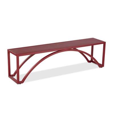 Montauk Metal Bench, Taupe