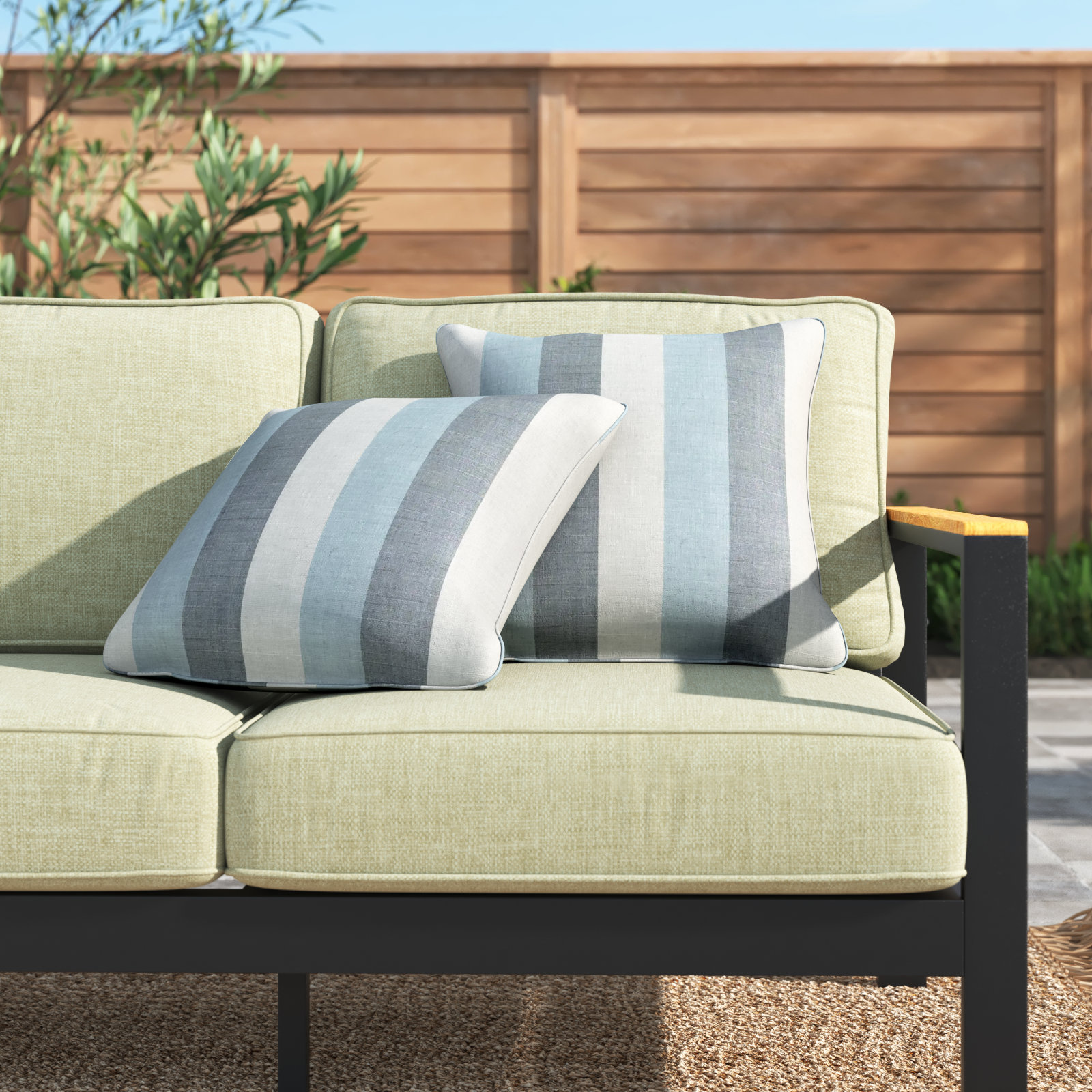 Tildi Sunbrella® Throw Pillow, Direction Dew, 16" x 16"