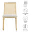 Chaise d'appoint en bois et rotin Monarch-102521195