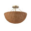 Plafonnier semi-encastré 3 lumières Boho Coastal