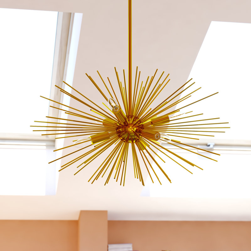 6 - Light Dimmable Sputnik Sphere Chandelier
