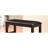 Brown Counter Height Bench With Faux Leather Seat And Footrest For Dining Area In Finish Style Upholstery Rich