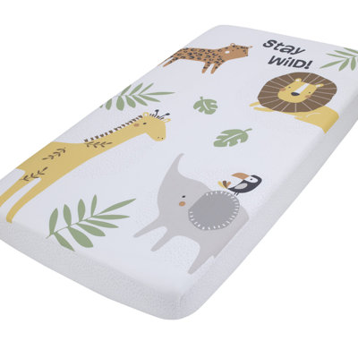 Drap-housse pour lit de bébé NoJo Jungle Trails