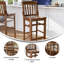 Tabouret de bar en bois avec repose-pieds Prompton School House-1541209310
