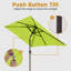 Parasol de marché rectangulaire inclinable 10 pi x 6 pi 5 po Le-1099585365