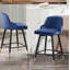 Swivel Upholstered 26"/29" Counter & Bar Stool With Solid Metal Frame and Velvet Back-12072511-28795500