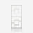  72.8''H Geometric Display Bookcase with Open Shelves
