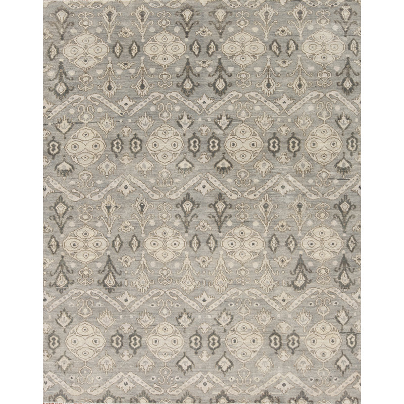 Vogue Hand Knotted Wool Area Rug, Rectangle 10' x 14'