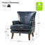 Awad Vegan Leather Wingback Armchair-124015847