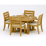6 Seats 7 Pcs Grade-A Teak Wood Dining Set: 60" Round Table And 6 Atnas Arm Chairs #11AT1206