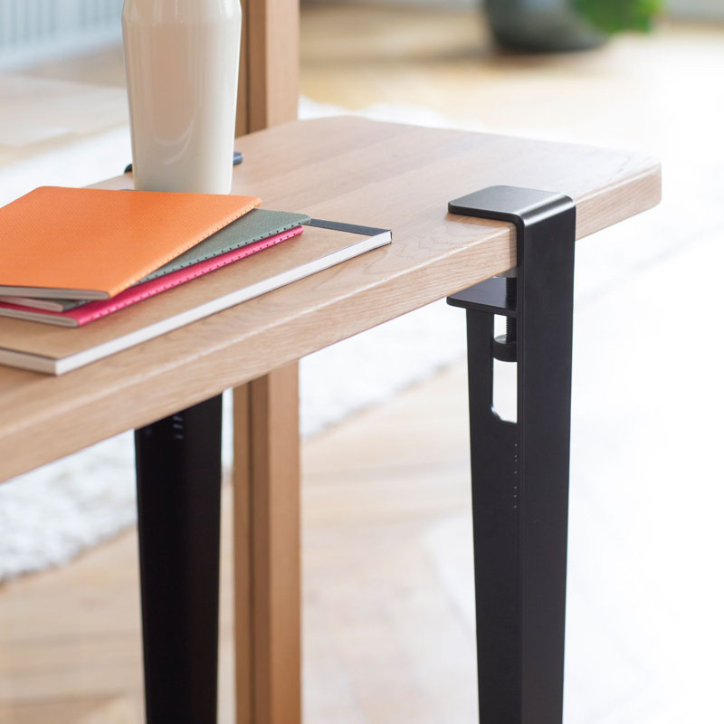 Tiptoe Steel Table Legs, Graphite Black