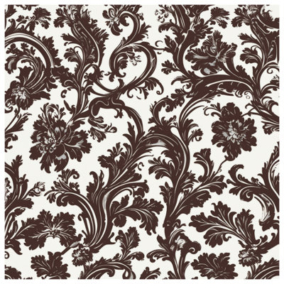 Édredon floral à motif damassé
