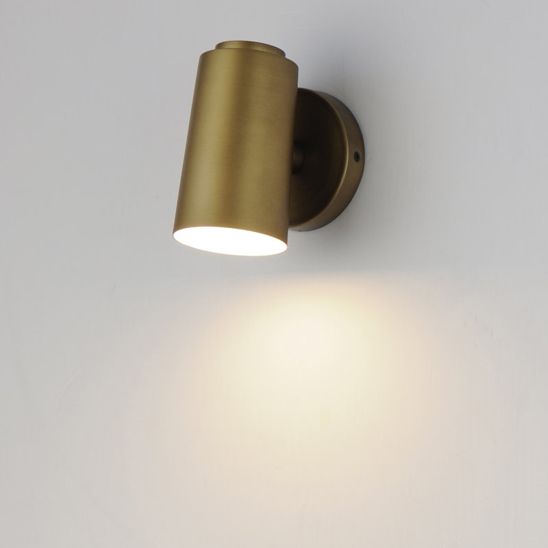 Aluminum Wall Light, Natural Aged Brass
