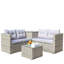 Ensemble de canapé modulaire d'extérieur pour patio avec boîte de rangement
