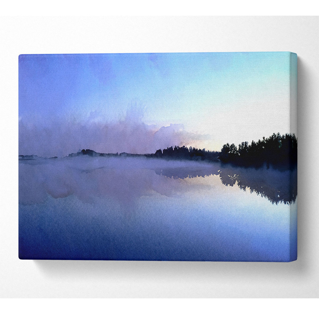 Kunstdruck Tranquil Blue Morning Lake