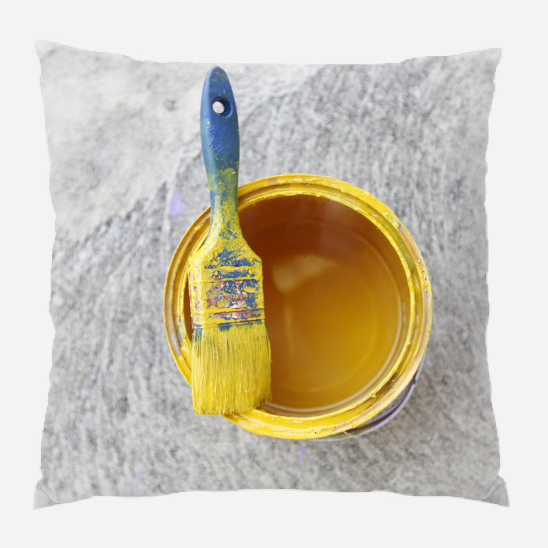 Coussin décoratif paint Marsden, Microsuède, Intérieur