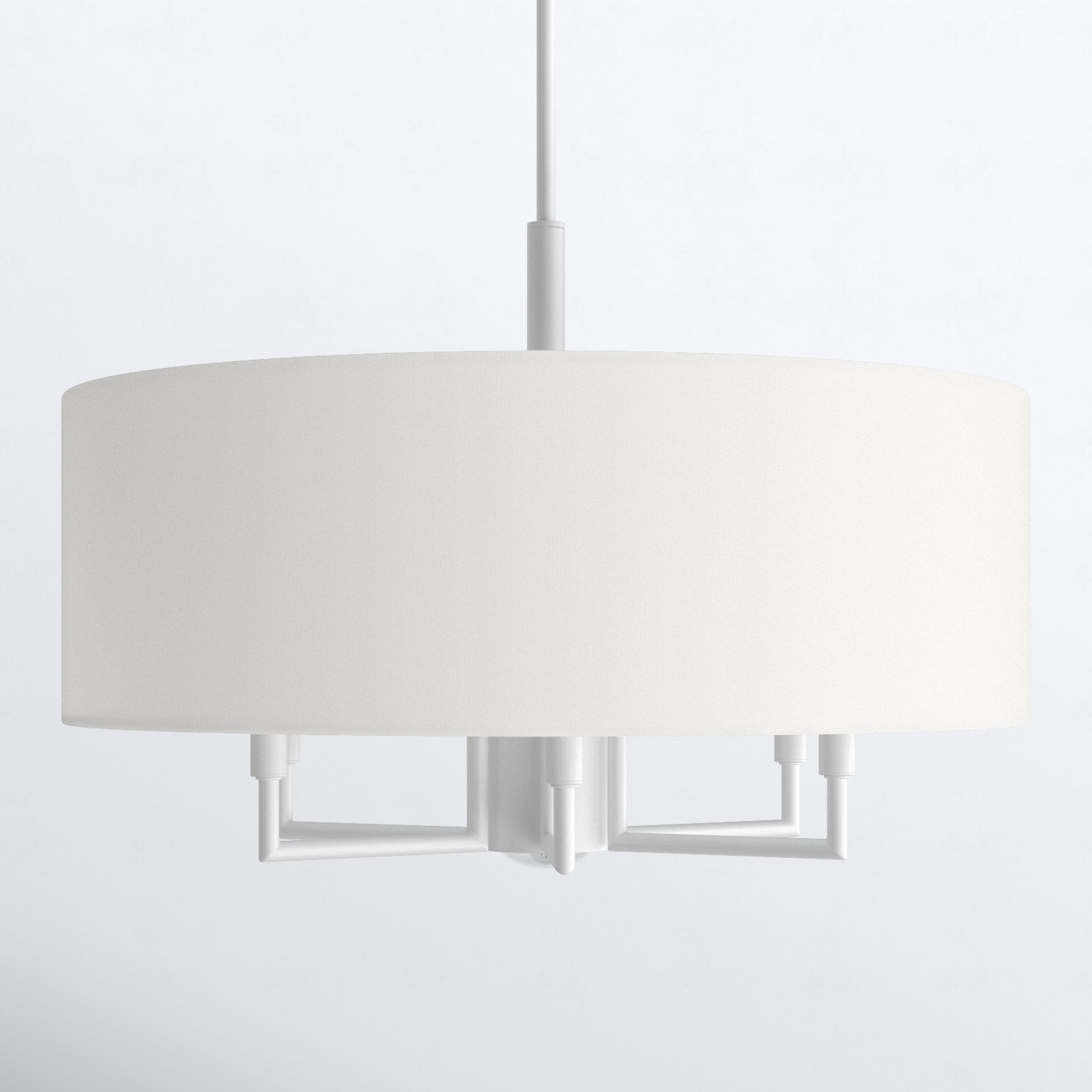 Moonlighter 7 - Light Dimmable Drum Chandelier, White