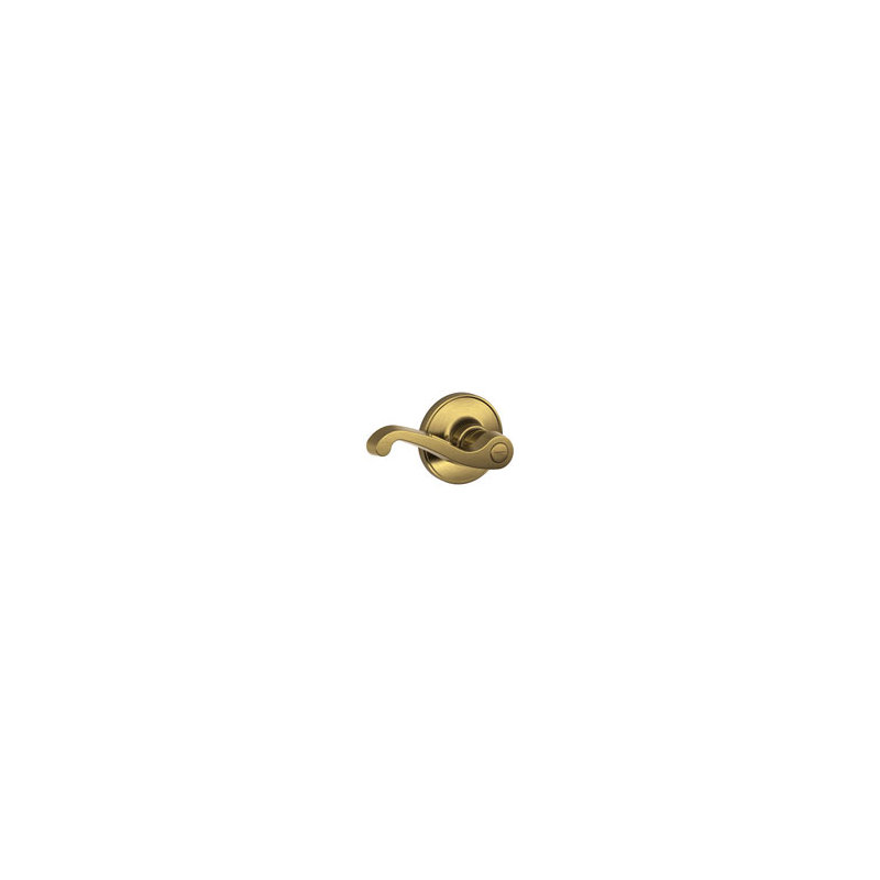LaSalle Lever Keyed Entry Lock, Privacy, Antique Brass, Left