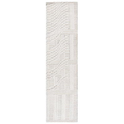 Derry 601 Hand Tufted Wool/Cotton Abstract Rug in Beige/Ivory