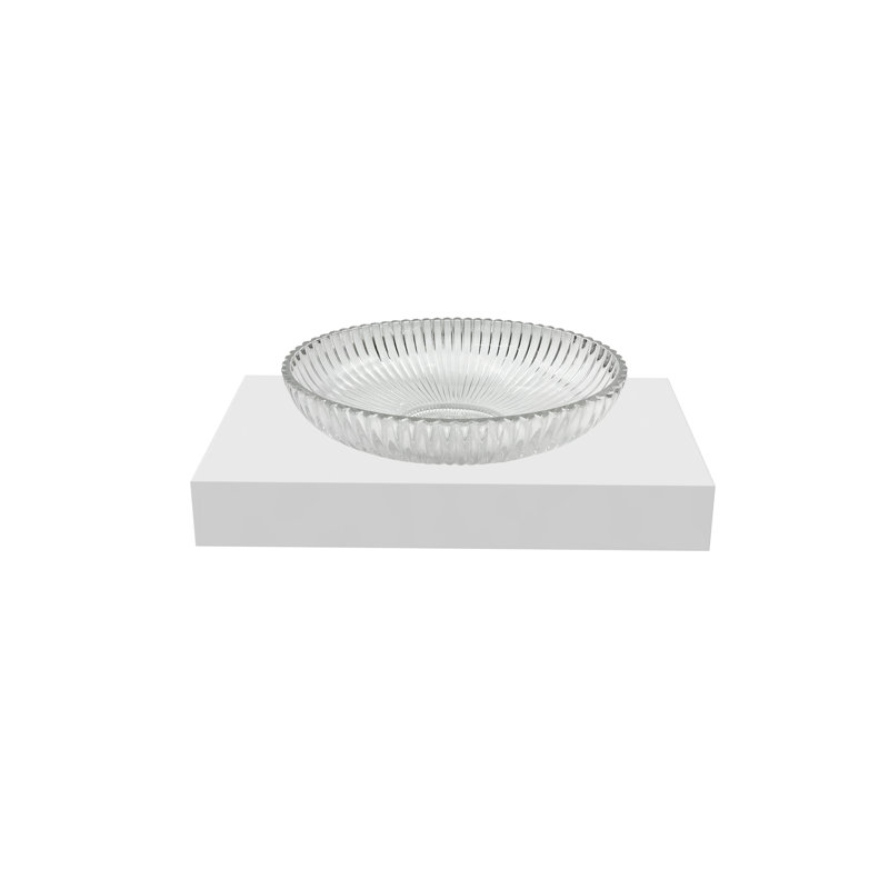 Lavabos vasques décoratives ovales 21 "avec base blanche 36" Lucine, Transparent