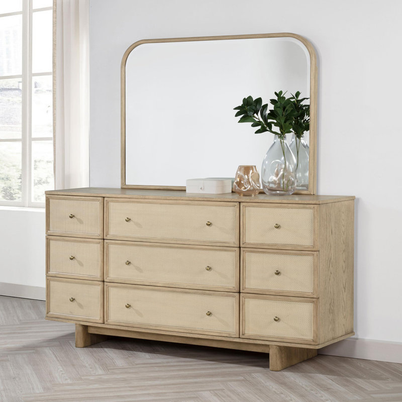 Dresser Mirror Beige Oak