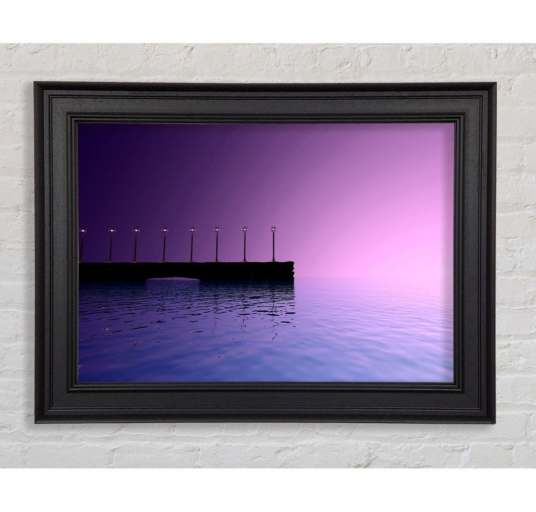 Purple Sky Pier Gerahmter Druck