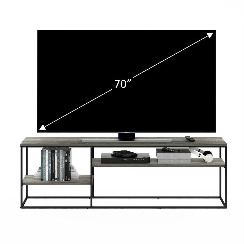 Emilda TV Stand for TVs up to 78", French Oak Grey/Black