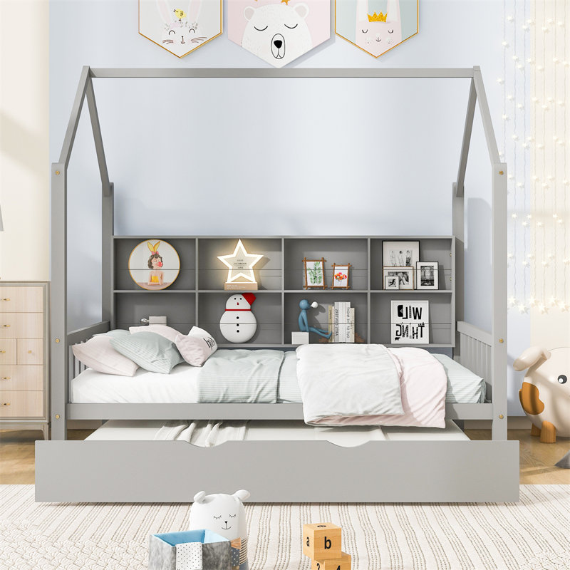 Esmeyer Kids with Trundle, Full/Double, Gray