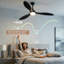 Ventilateur de plafond à intensité variable 52 po avec télécommande, moteur à courant continu réversible 3CCT 6 vitesses-28269607-28269604