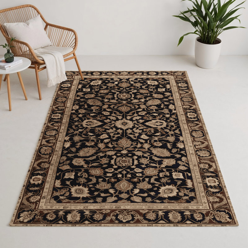 Tapis turc intérieur et extérieur brun, Rectangle 5 pi x 7 pi