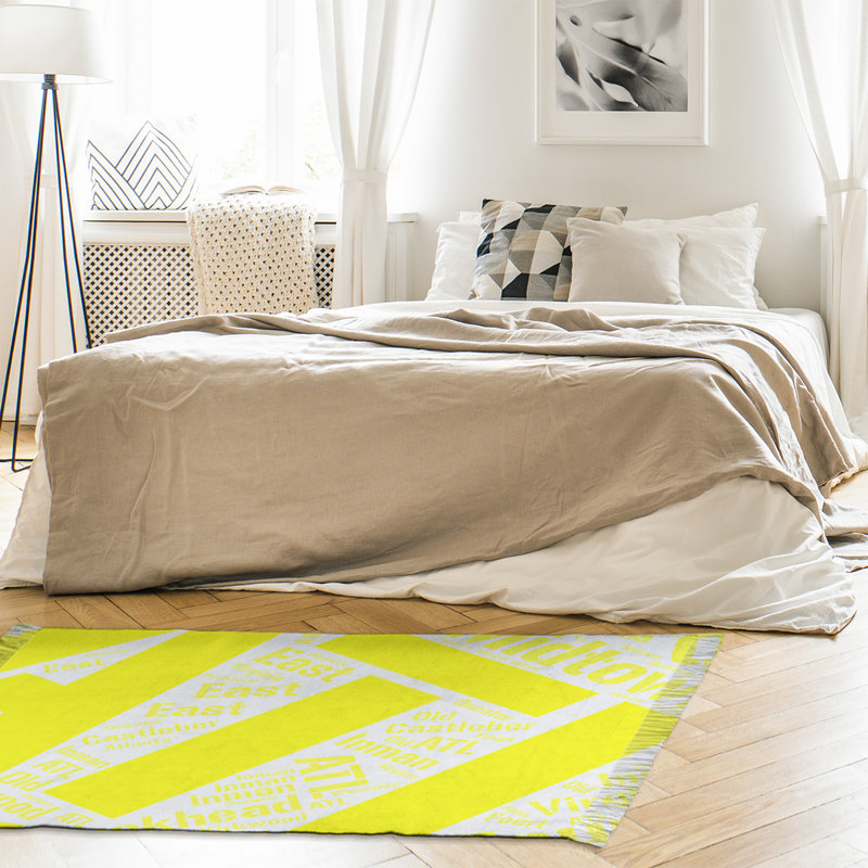Tapis jaune à tissage plat, Oui, Atlanta