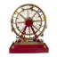 Grande roue de Noël de 20 po à lumières rouges et dorées avec musique des Fêtes
