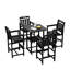 Ensemble de 5 barres d'extérieur Pennington avec table carrée et chaises en PEHD-126518117