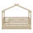 Wooden House Bed With Trundle Bed