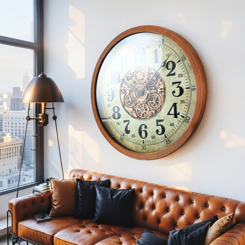 Horloge murale avec horloges mobiles en mouvement