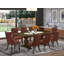 Ensemble de table de salle à manger 5 pièces comprenant une table rectangulaire en bois avec rallonge amovible et 4 chaises Parson, noir-705979147-705979142