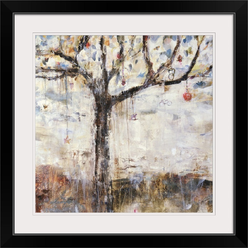 « the charmant tree », reproduction, Cadre noir, H 20" x l 20" x P 1"