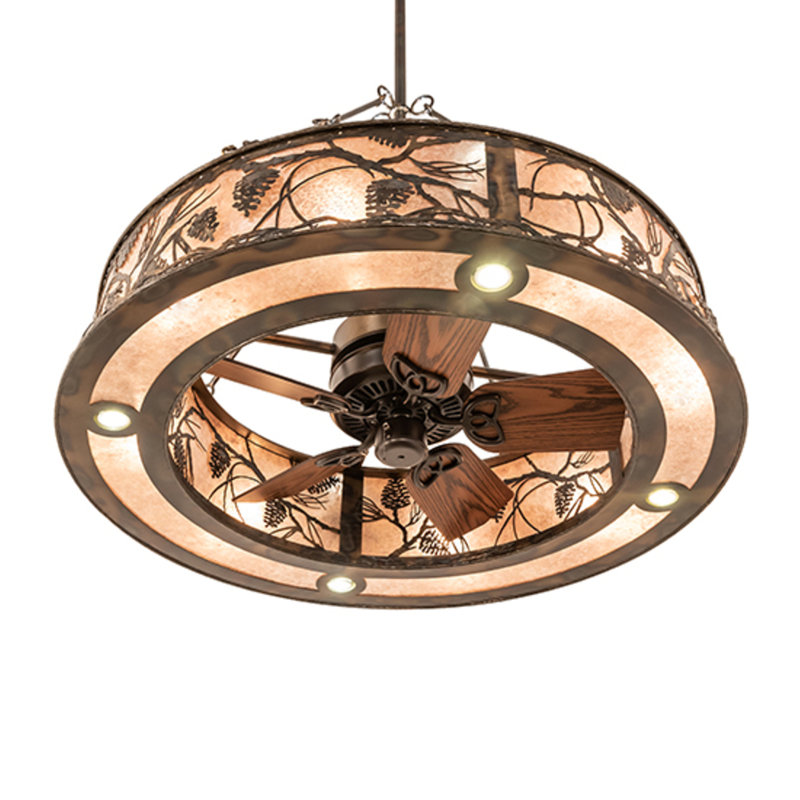 Whispering Pines Downrod Ceiling Fan