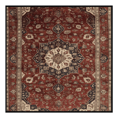 Machine Washable Persian Black Area Rug