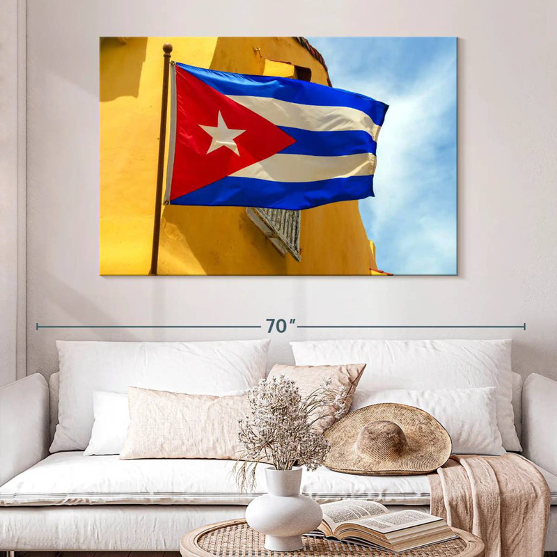 Borges Wavy Cuban Flag, 34" H x 51" W