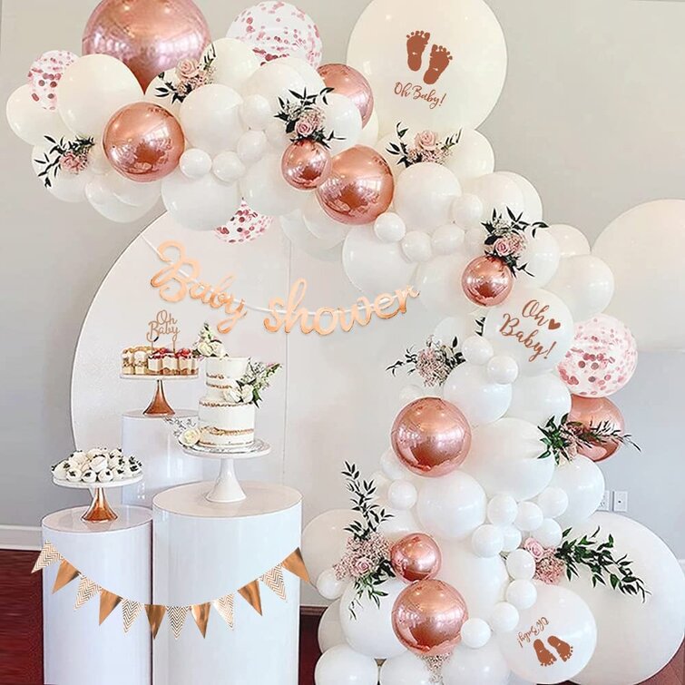 Pink and Gold Themed Baby Shower Decorations and Party Favors – Baby Shower  Ideas 4U
