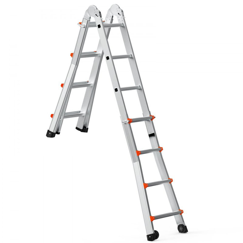 Aluminium Lightweight Folding Extension Ladder, 396.2cm, 618.1cm